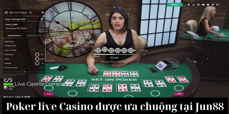 Poker - Tựa Game Săn Thưởng Không Thể Bỏ Qua Tại Jun88 1 Trang Chủ Jun88.com #1 Việt Nam Poker live Casino được ưa chuộng tại Jun88